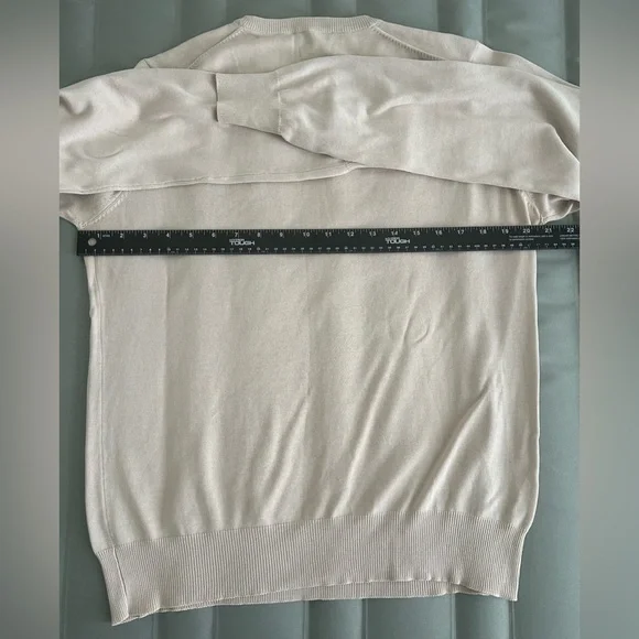 Billionaire Italian Couture Knit Light Beige Jumper Long Sleeve Men Size XL Sweaters